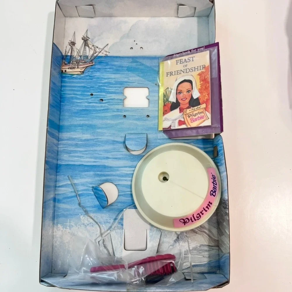 Mattel Pilgrim Barbie American Stories Collection 12577 Maroon‎ White 1994 Box